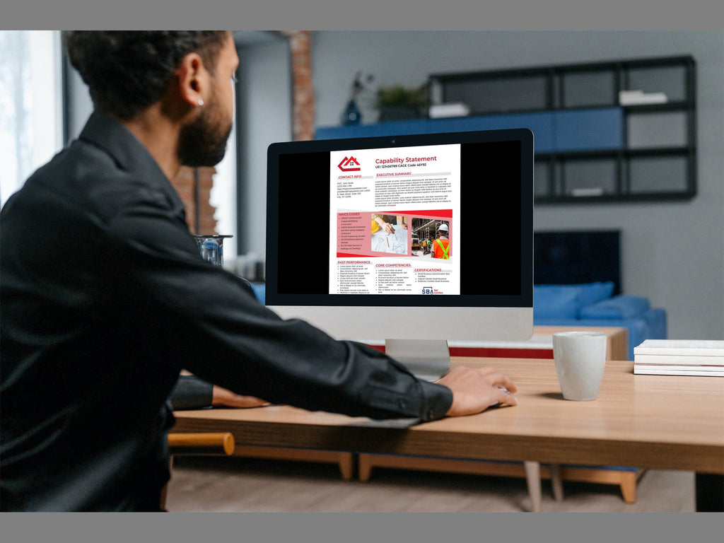 Capability business template for entrepreneurs, Construction companies marketing to government agencies