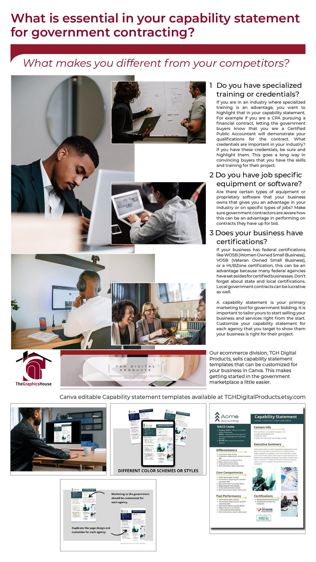 Canva Editable Government Capability Statement Template: Accounting & Financial Services