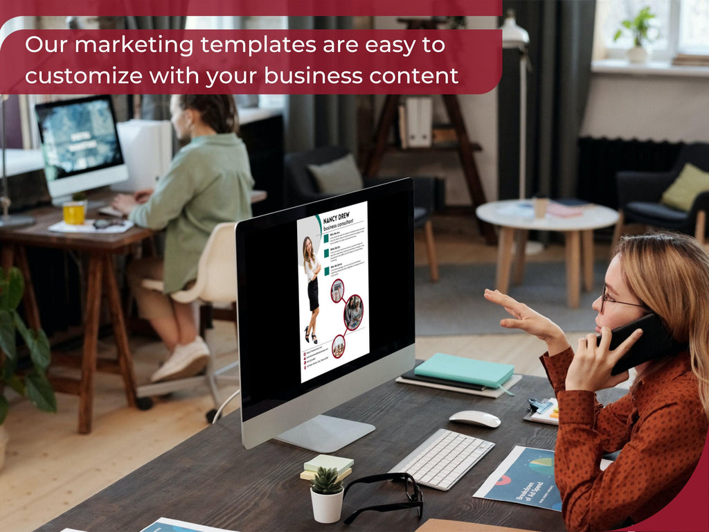 Business Consultant Template Digital Flyer Design Marketing Handout Download Customizable Canva Professional Branding Resource Industry