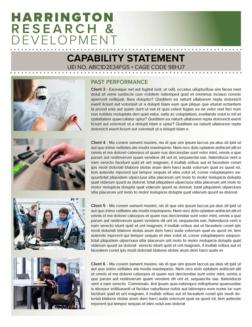 Government Capability Statement Template: Canva Editable Design