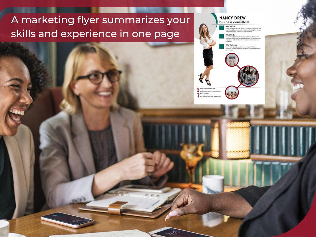 Business Consultant Template Digital Flyer Design Marketing Handout Download Customizable Canva Professional Branding Resource Industry