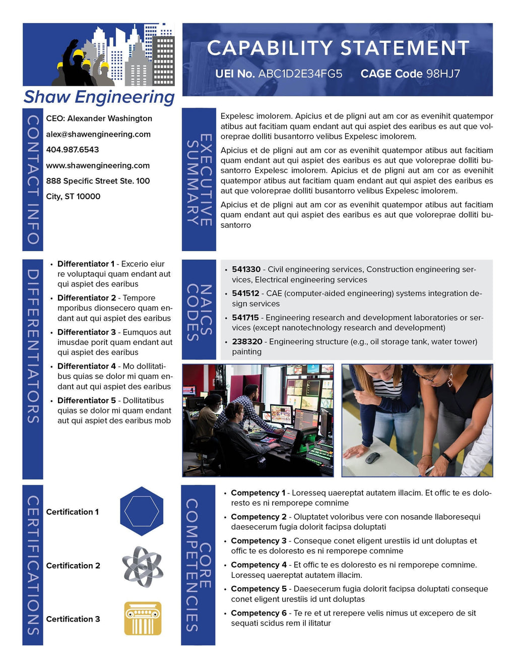 Government Capability Statement Template: Customizable Canva Design