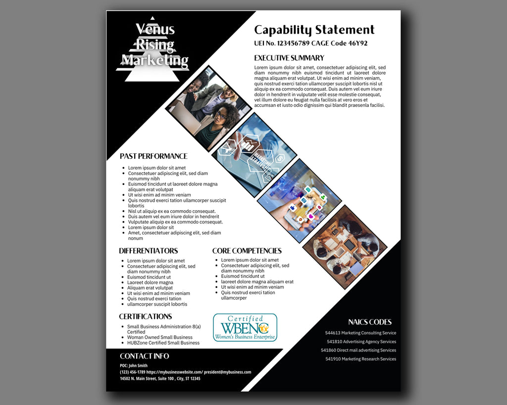 Government Proposal Canva Template: Marketing Capability Statement