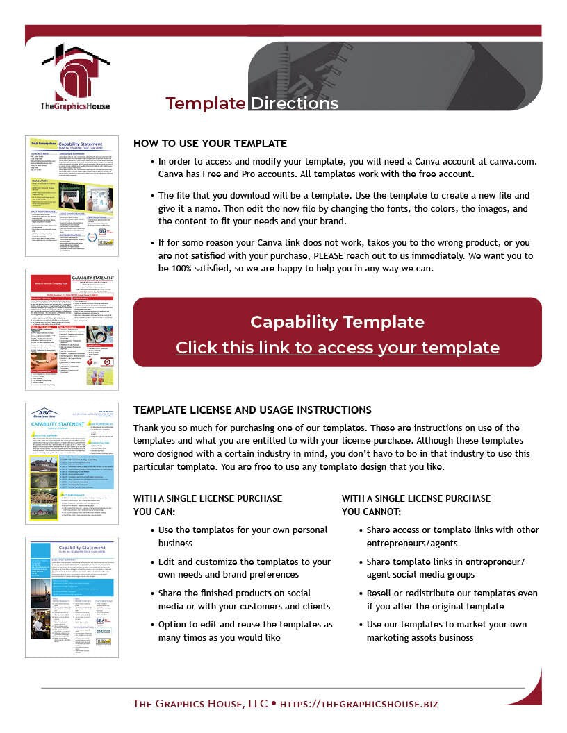 Government Proposal Canva Template: Marketing Capability Statement