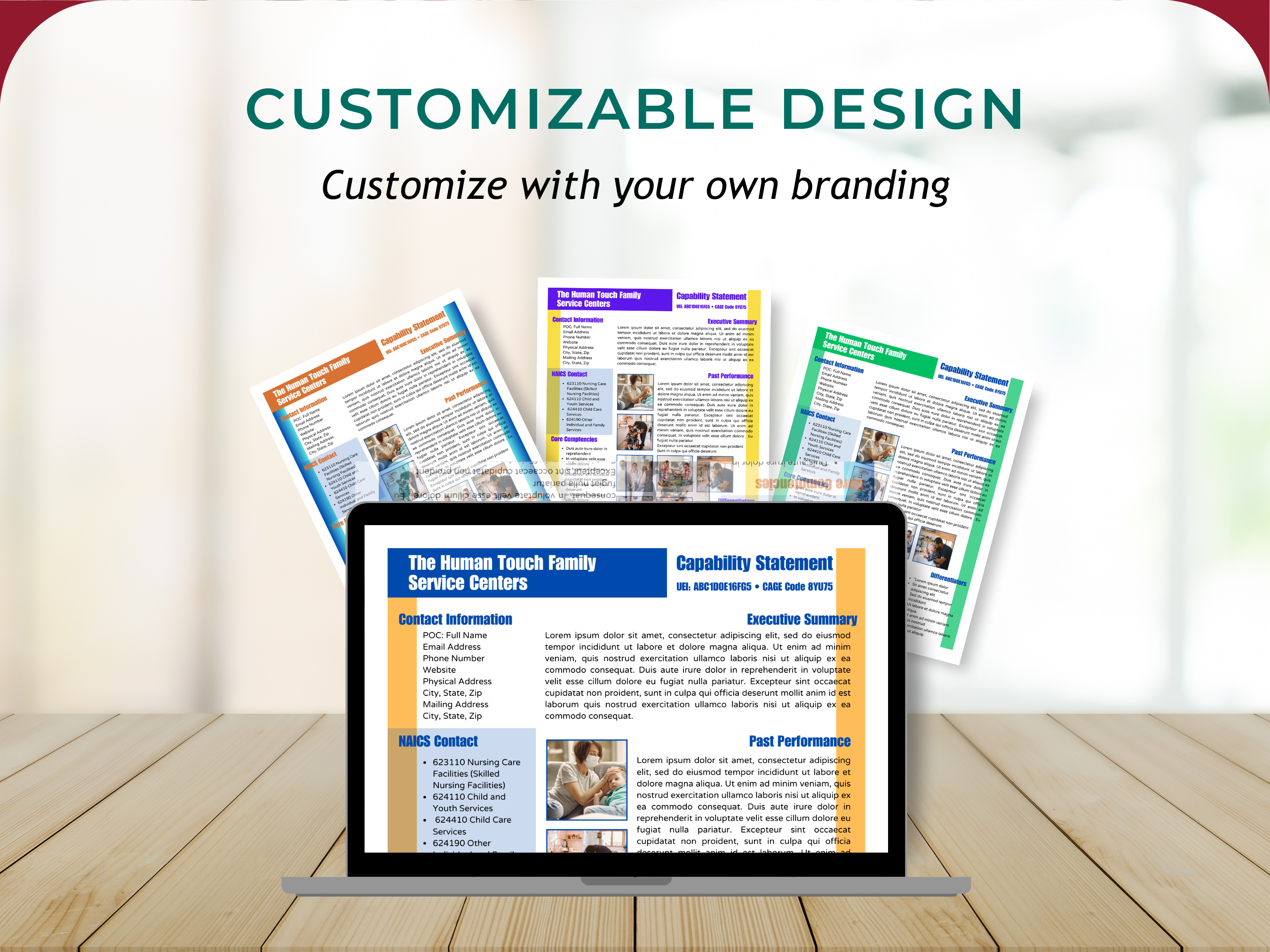 Canva Editable Capability Statement Template: Government Contracting