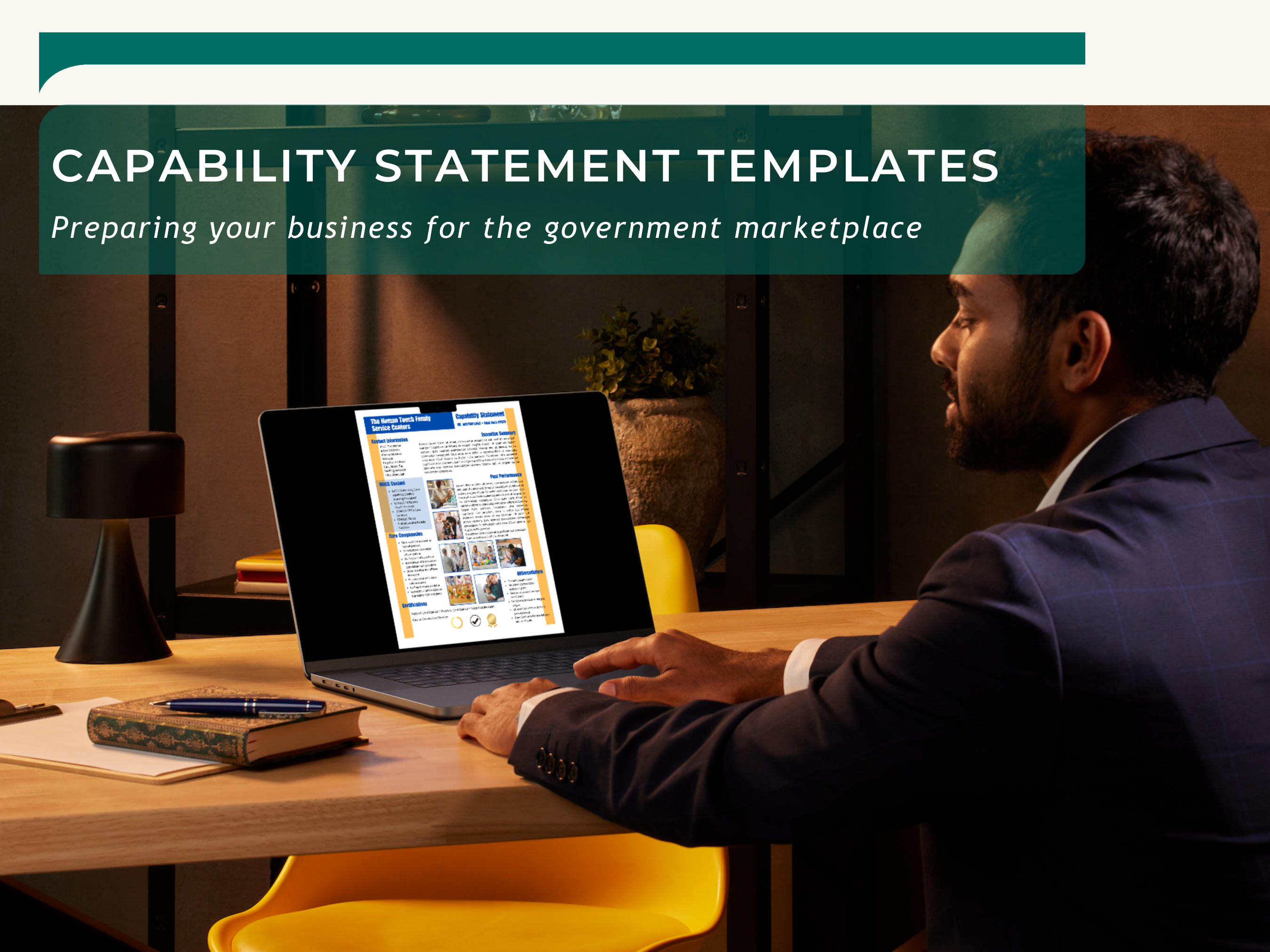 Canva Editable Capability Statement Template: Government Contracting