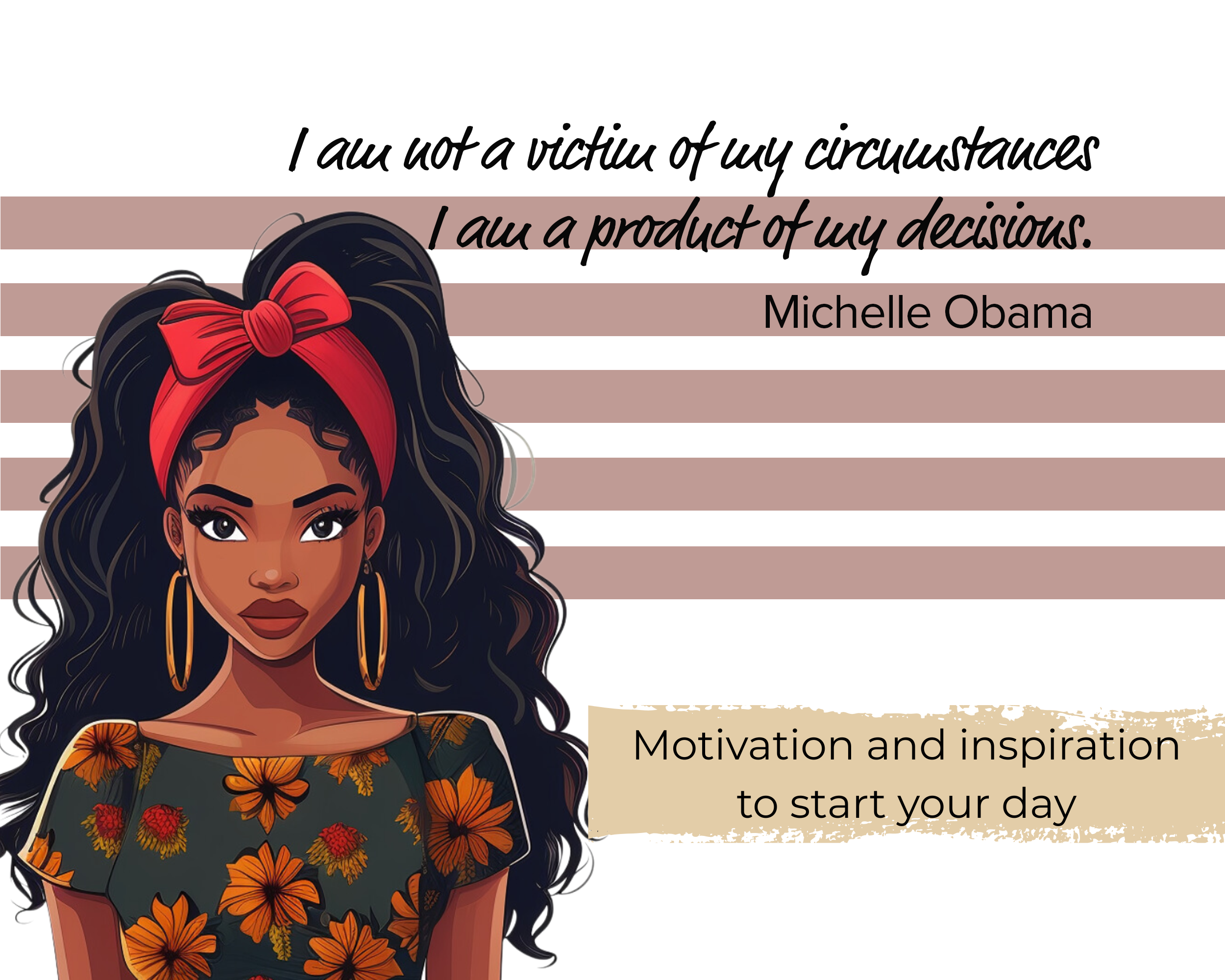 Planner pages with inspirational quotes from notable Black Women