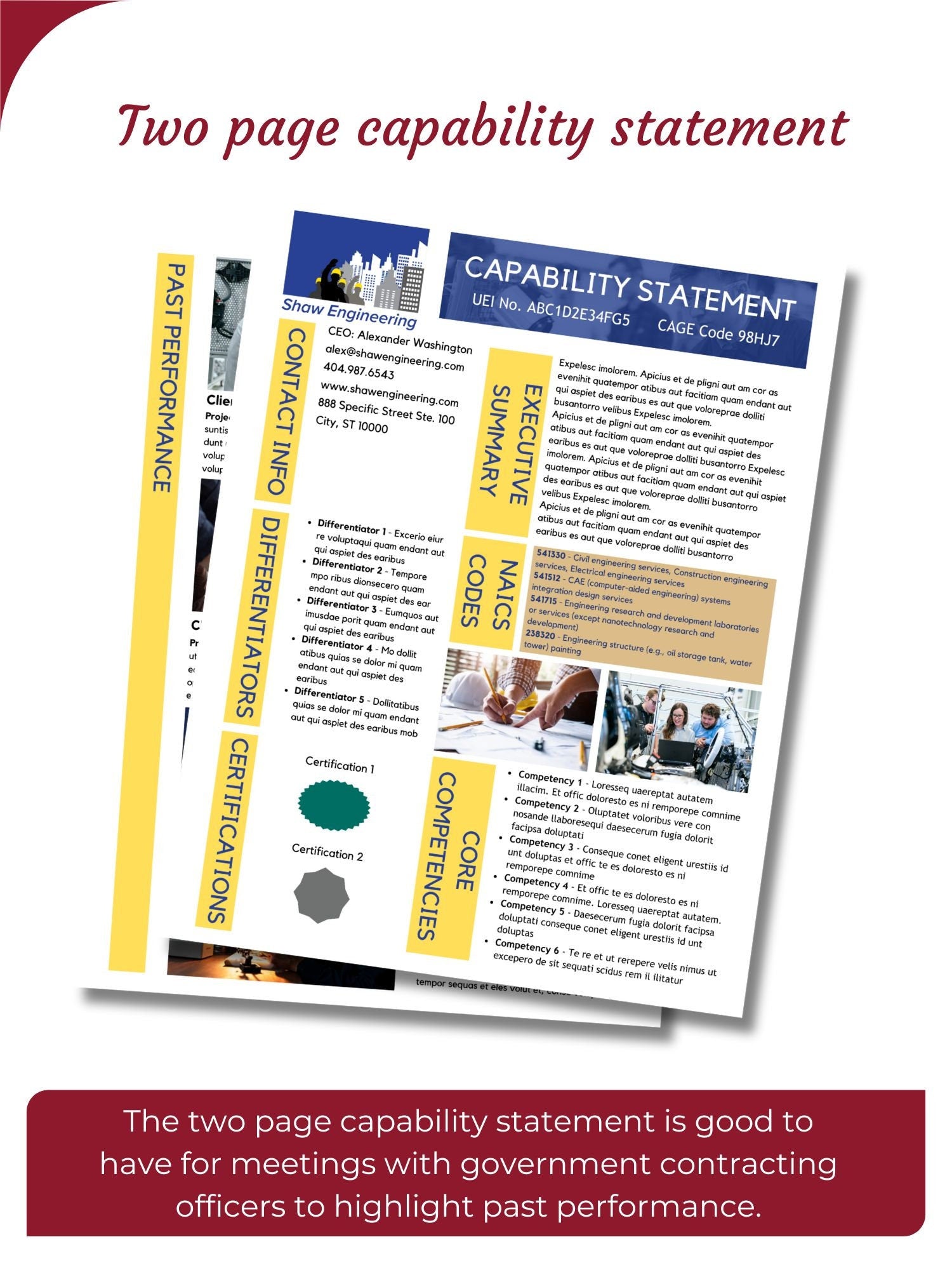 Government Capability Statement Template: Customizable Canva Design