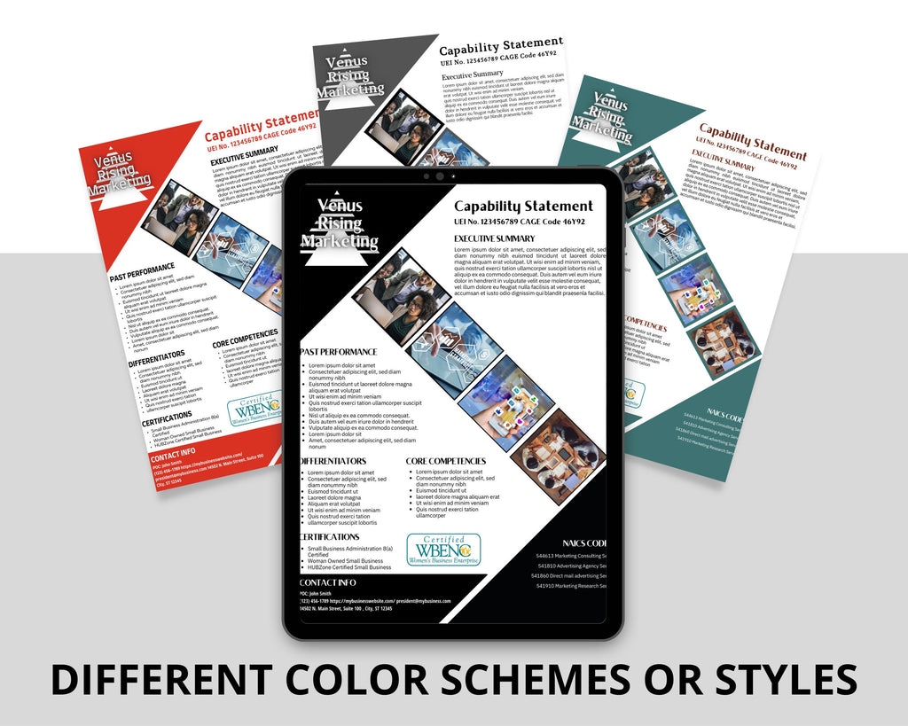 Government Proposal Canva Template: Marketing Capability Statement