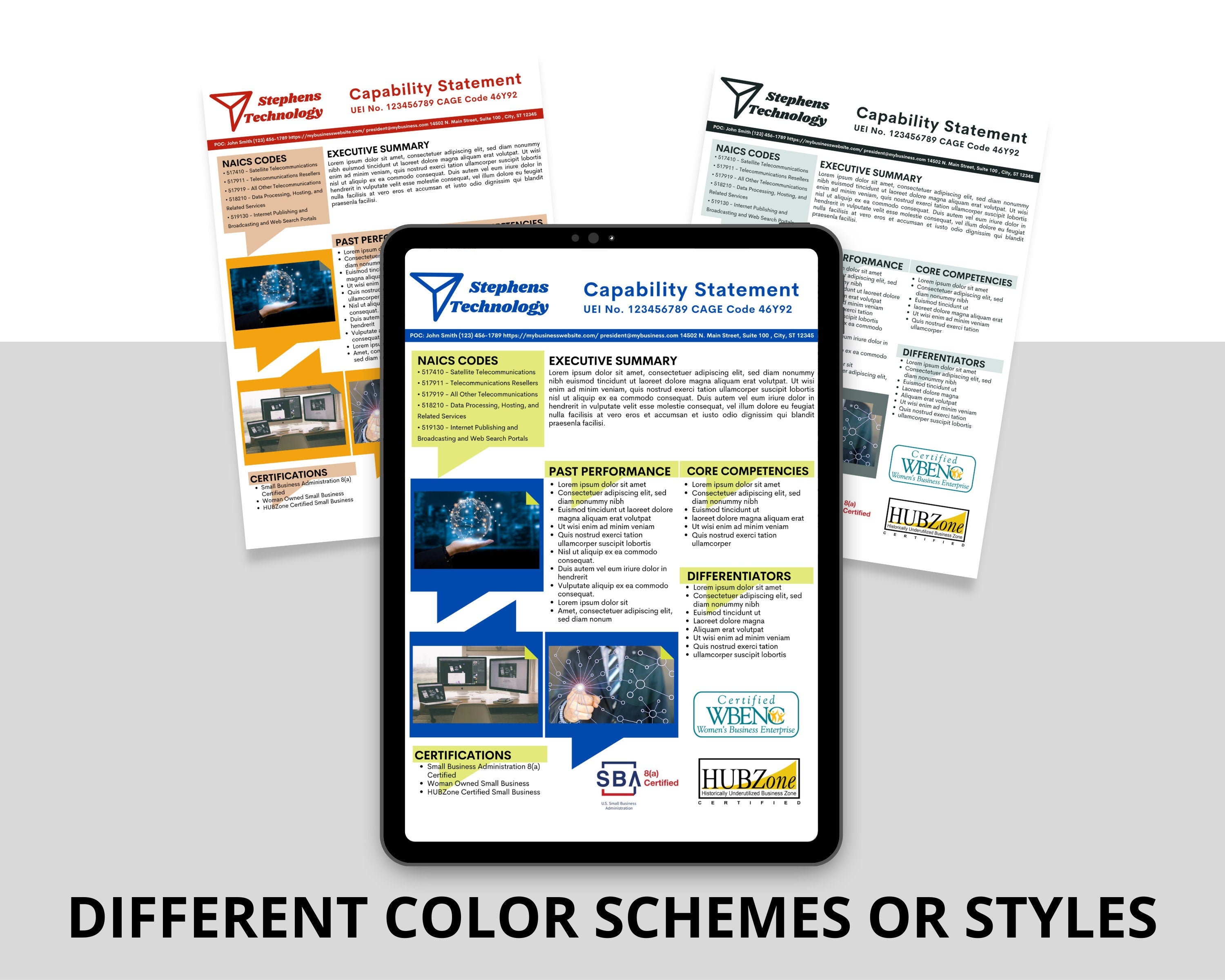 Technology Capability Statement Template: Government Marketing (Canva Editable)