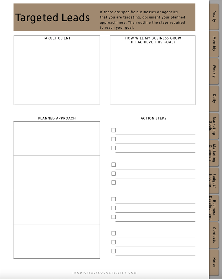 Goodnotes marketing planner monthly planner goals pages for business marketing iPad tech design planner note apps for tablet tech design