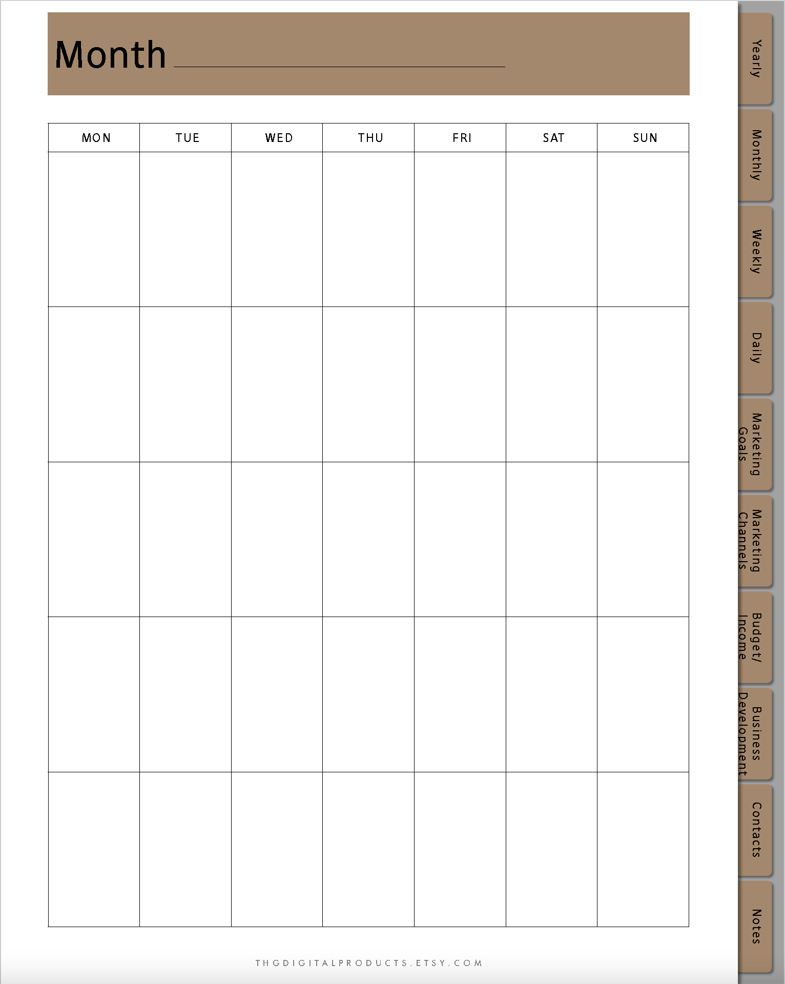 Goodnotes marketing planner monthly planner goals pages for business marketing iPad tech design planner note apps for tablet tech design