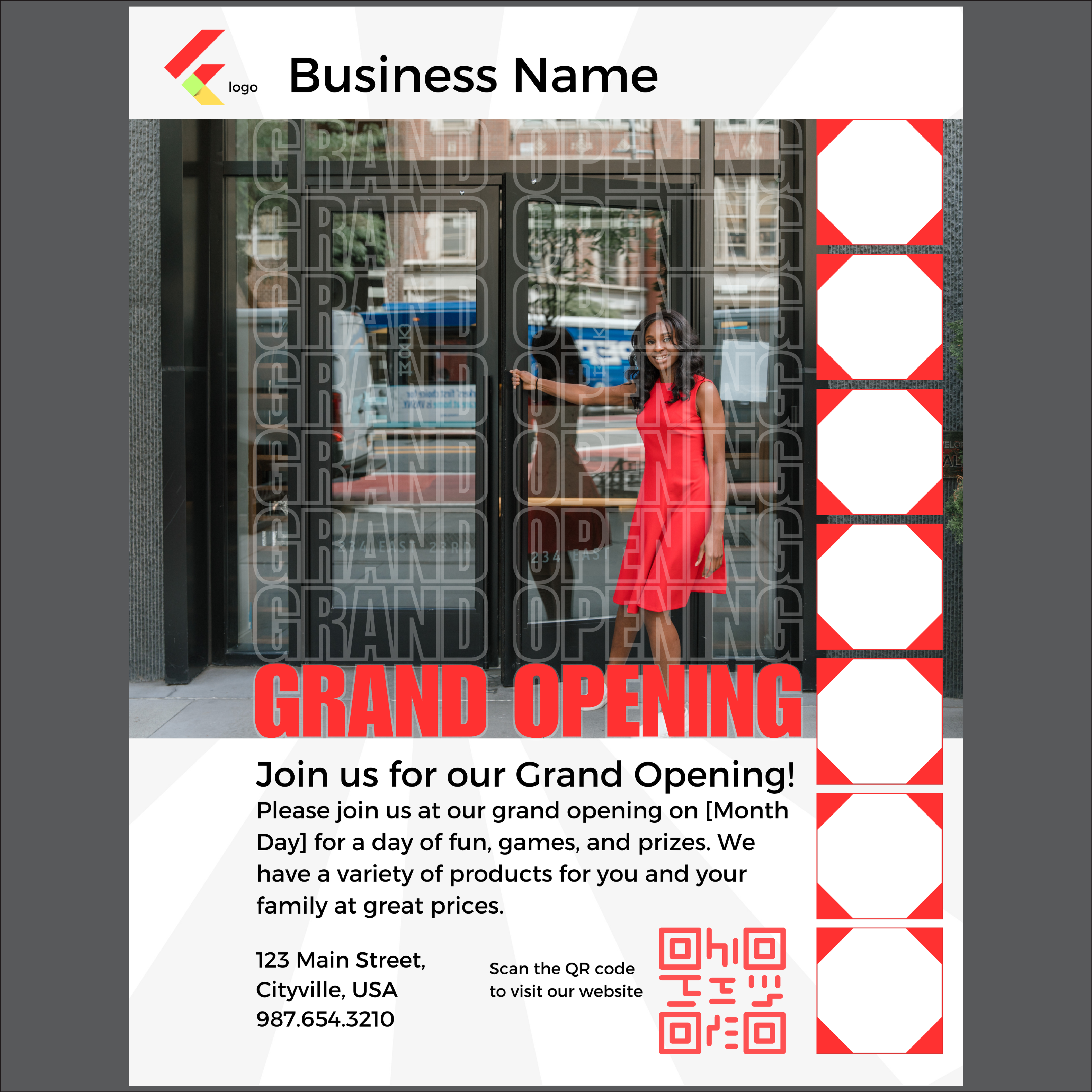Business flyer template Canva editable price list one pager marketing template sales promo flyer new product flyer one sheet new location