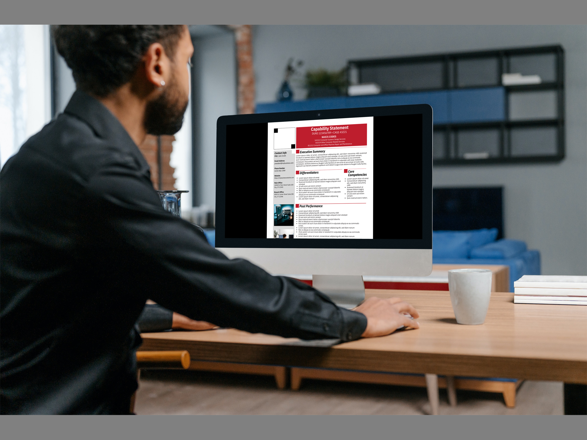 IT Capability Statement Template: Government Marketing (Canva Editable)