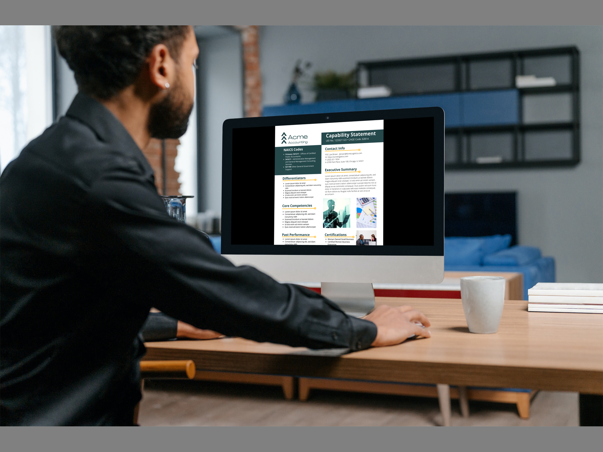 Canva Editable Government Capability Statement Template: Accounting & Financial Services