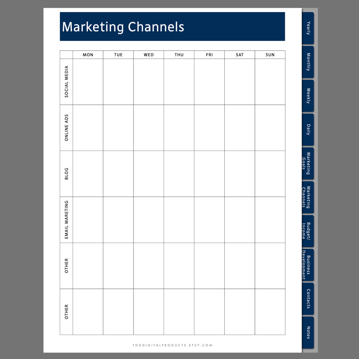 Goodnotes marketing planner monthly planner goals pages for business marketing iPad tech design planner note apps for tablet tech design