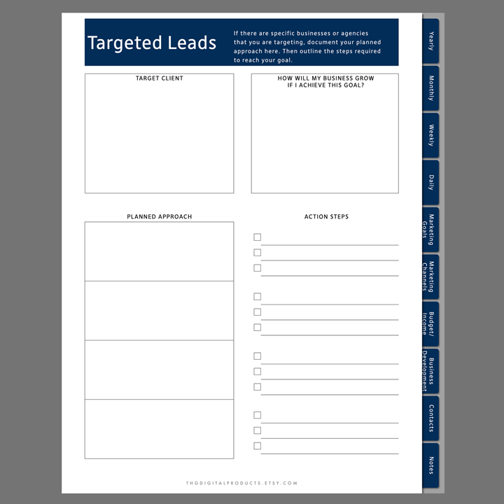 Goodnotes marketing planner monthly planner goals pages for business marketing iPad tech design planner note apps for tablet tech design