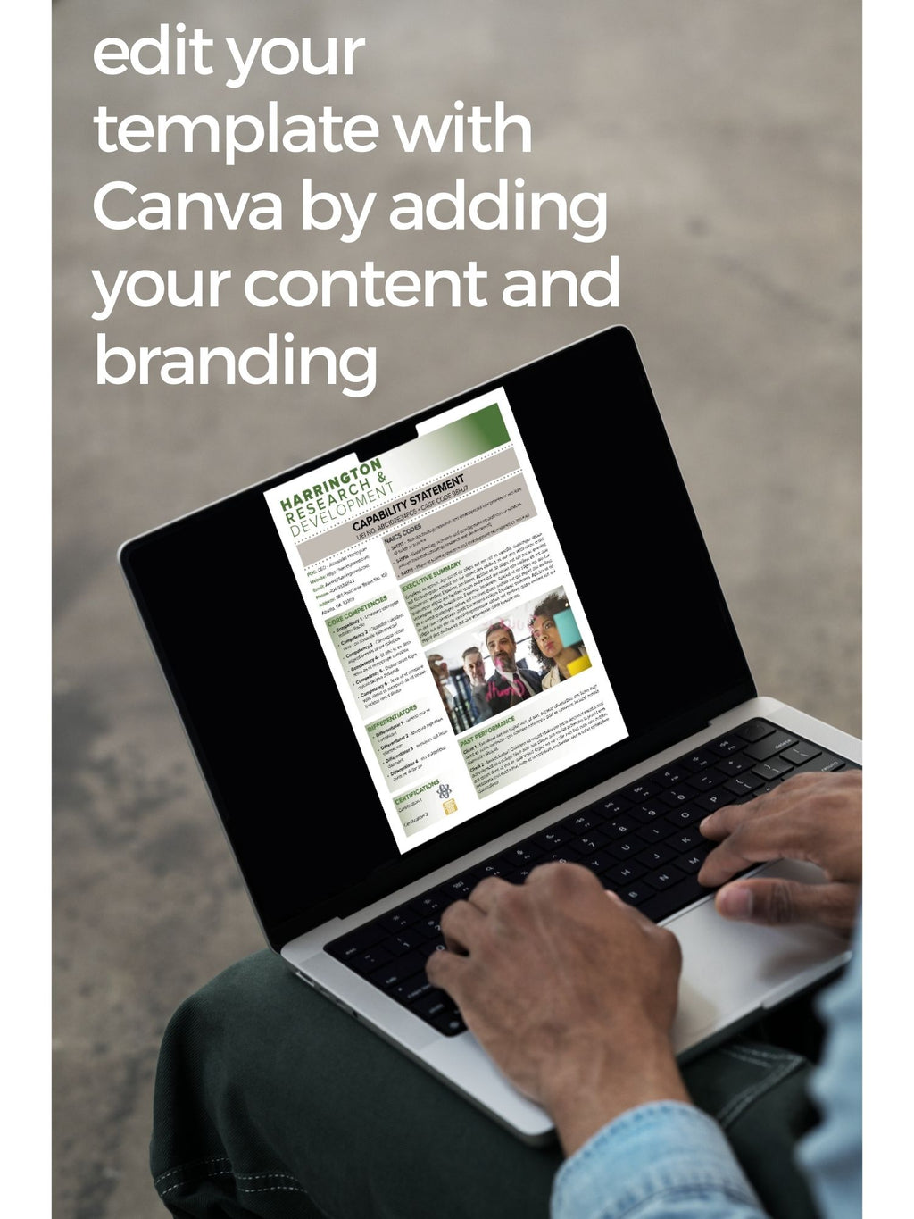Government Capability Statement Template: Canva Editable Design