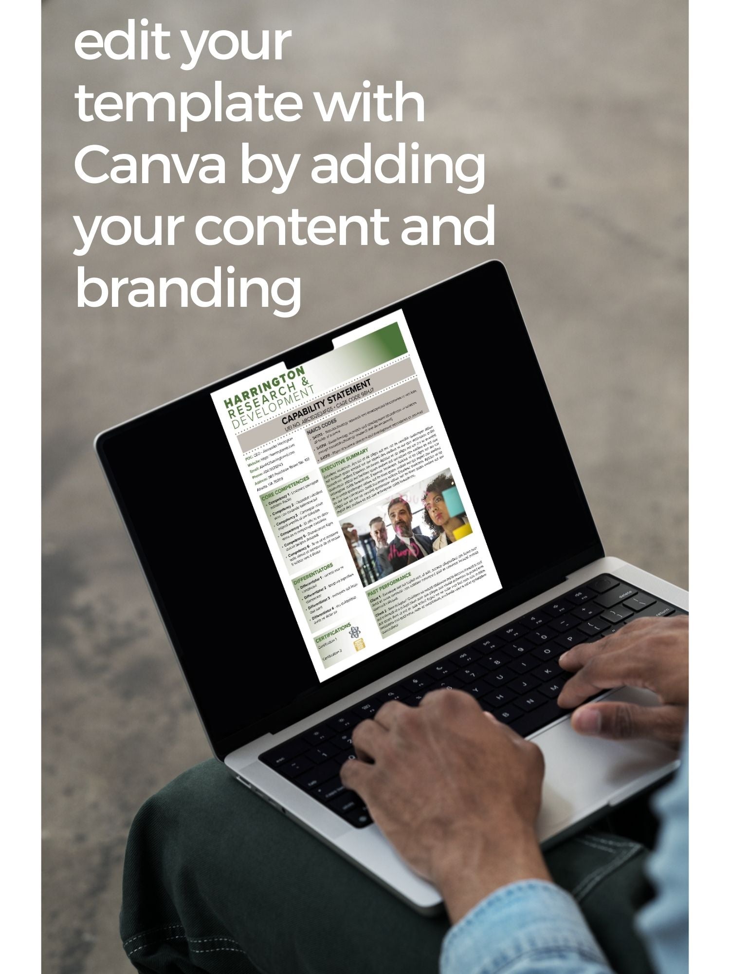 Government Capability Statement Template: Canva Editable Design