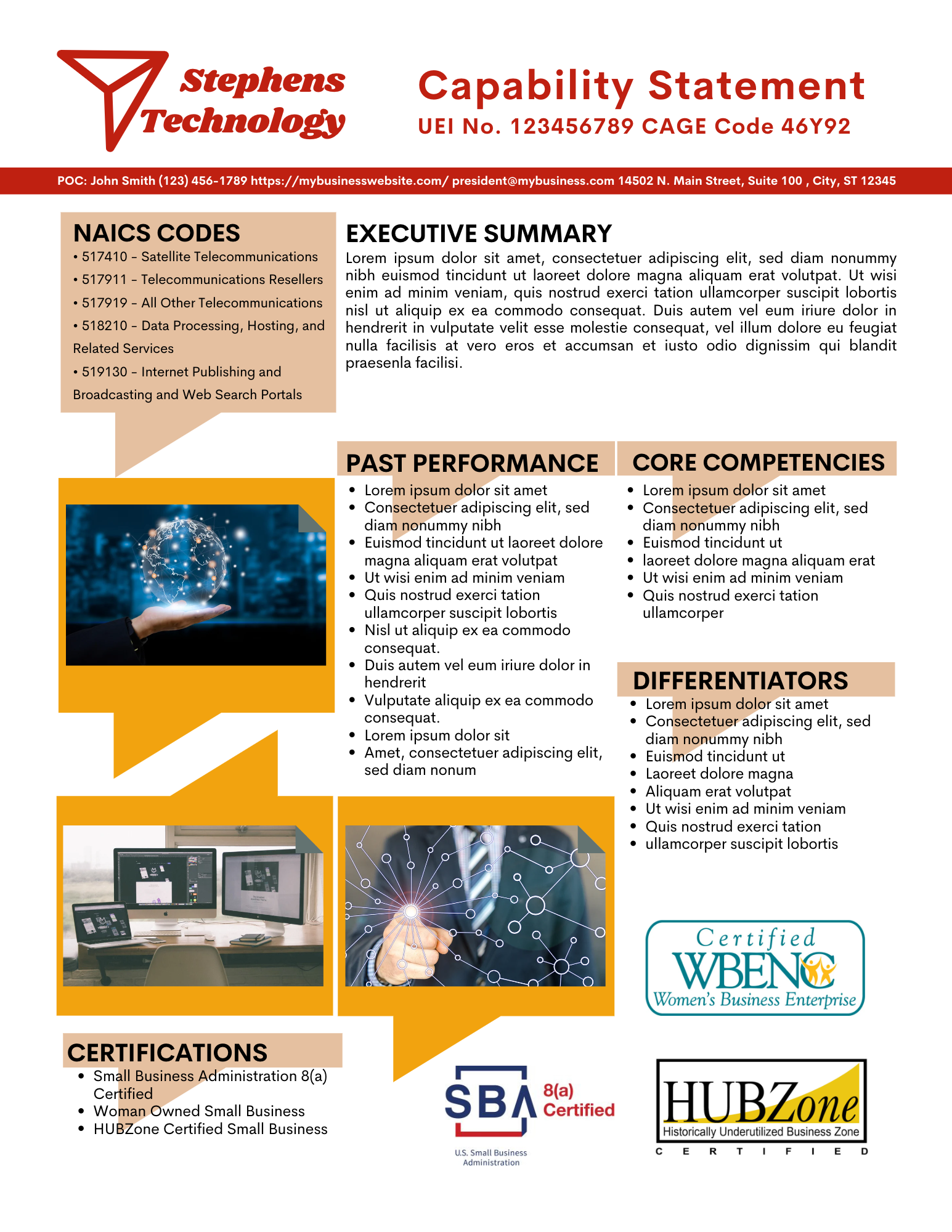 Technology Capability Statement Template: Government Marketing (Canva Editable)