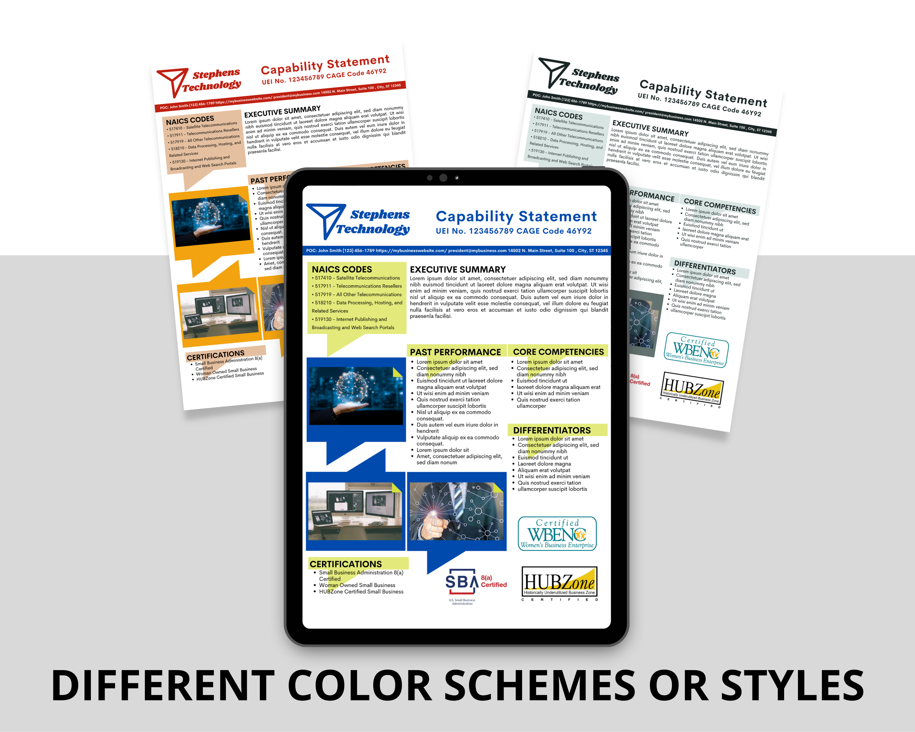 Technology Capability Statement Template: Government Marketing (Canva Editable)
